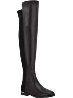 Tall Over-the-Knee Riding Boots - Black